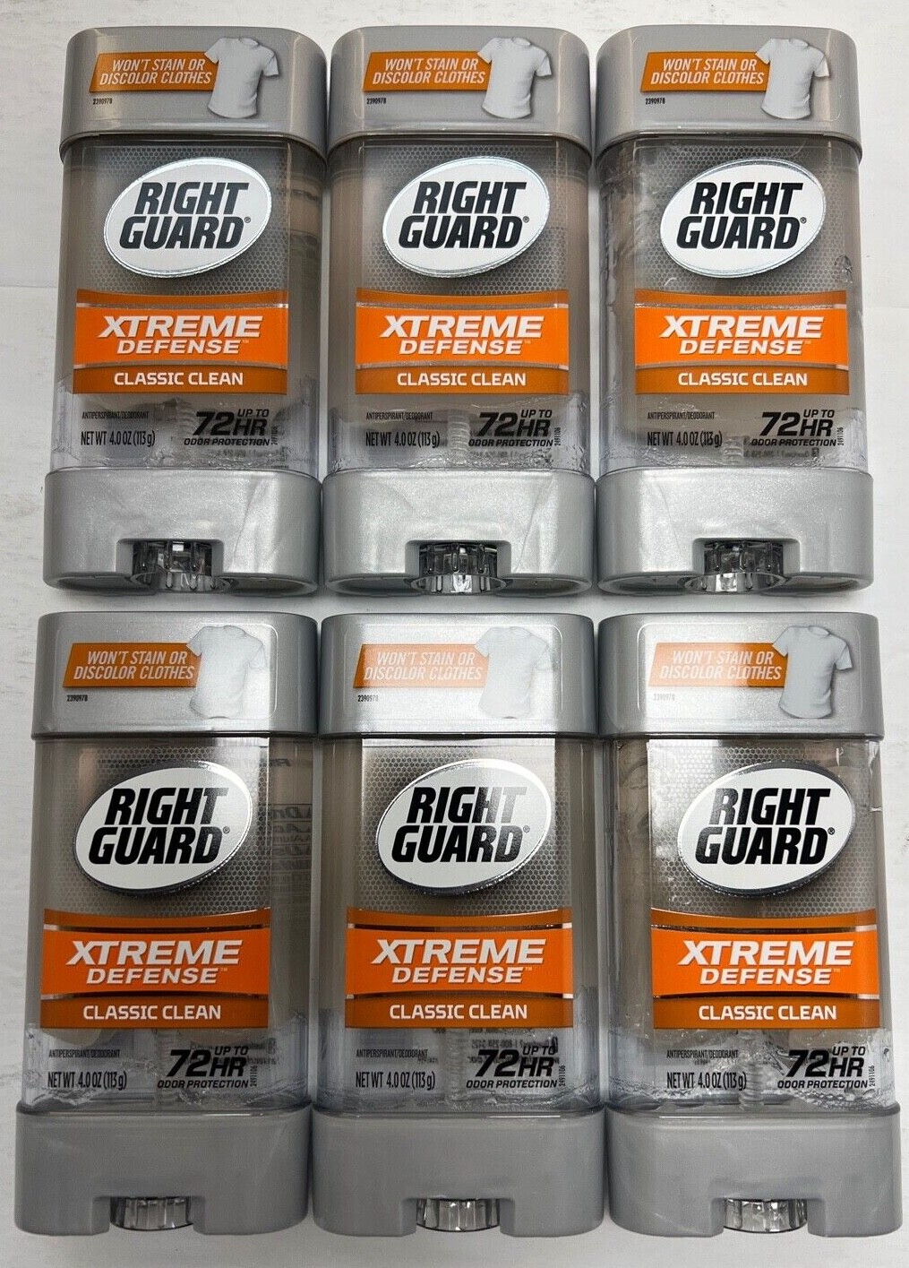 Right Guard Antiperspirant Deodorant 4 oz Xtreme Defense Gel CLASSIC ...