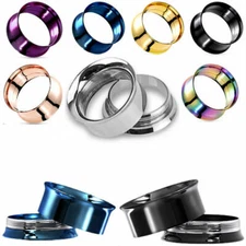 EAR GAUGES EAR PLUGS  316L STAINLESS STEEL INTERNAL THREADED SOLD IN PAIRS USA 