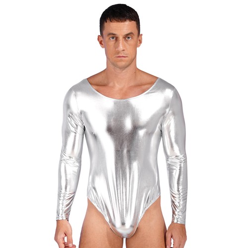 Men's Astronaut Costume Shiny Metallic Jumpsuit Space Suit for Halloween Cosplay - Picture 17 of 39