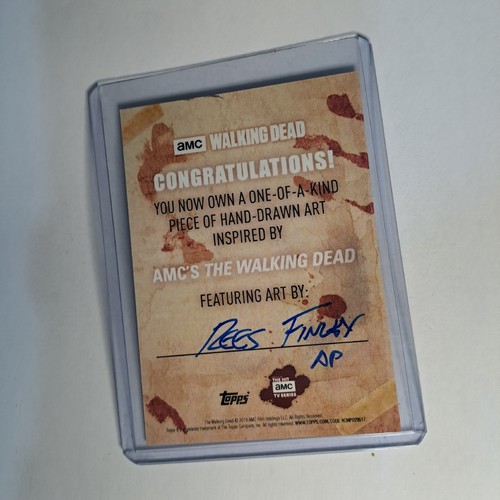 The Walking Dead SIGNED Francine Sketch Card By Rees Finlay - Picture 2 of 2