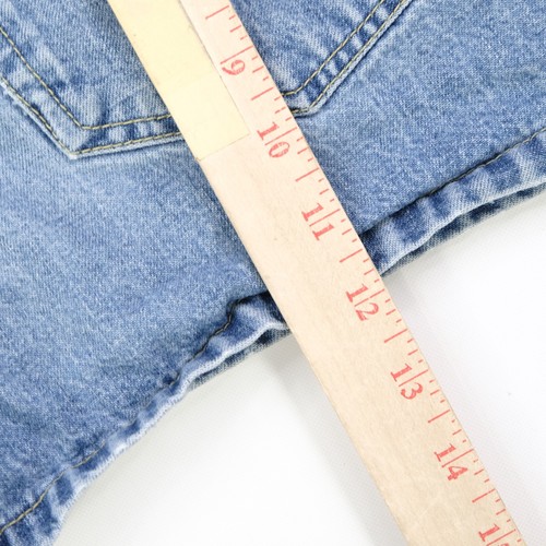 Rare Vintage TOMMY JEANS Hilfiger Spell Out Flag Patch Denim Jean Shorts 90s 3 - Picture 9 of 10