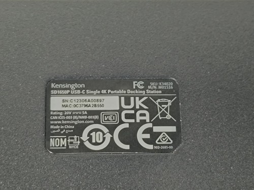 Station d'accueil USB-C Kensington SD1650P K34020WW VGA, HDMI 4K, RJ-45 _0.15_6 - Photo 14/14