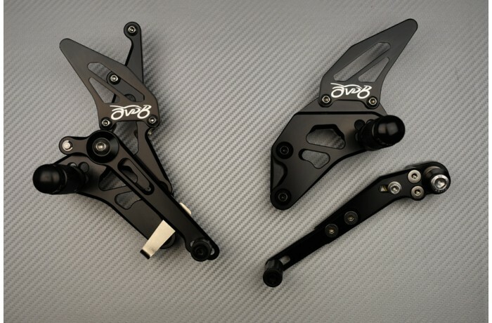 Commandes reculées moto bleues pour Suzuki GSX-R 1000 2012-2016