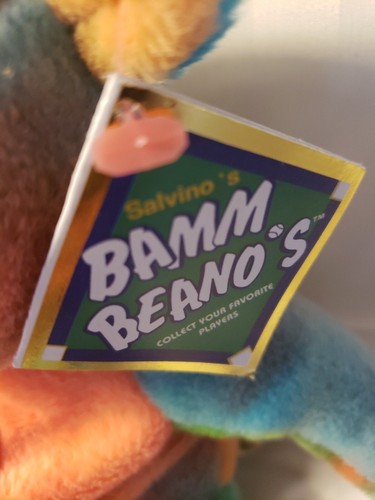 De colección 1998 MLB Salvinos Bamm Beano's 9" Beanie Bear Alex Rodriguez #3 Marineros - Imagen 2 de 7
