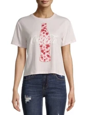 Coca-Cola 3XL Junior's graphic Skimmer Tee t-shirt Top Embroidery floral design