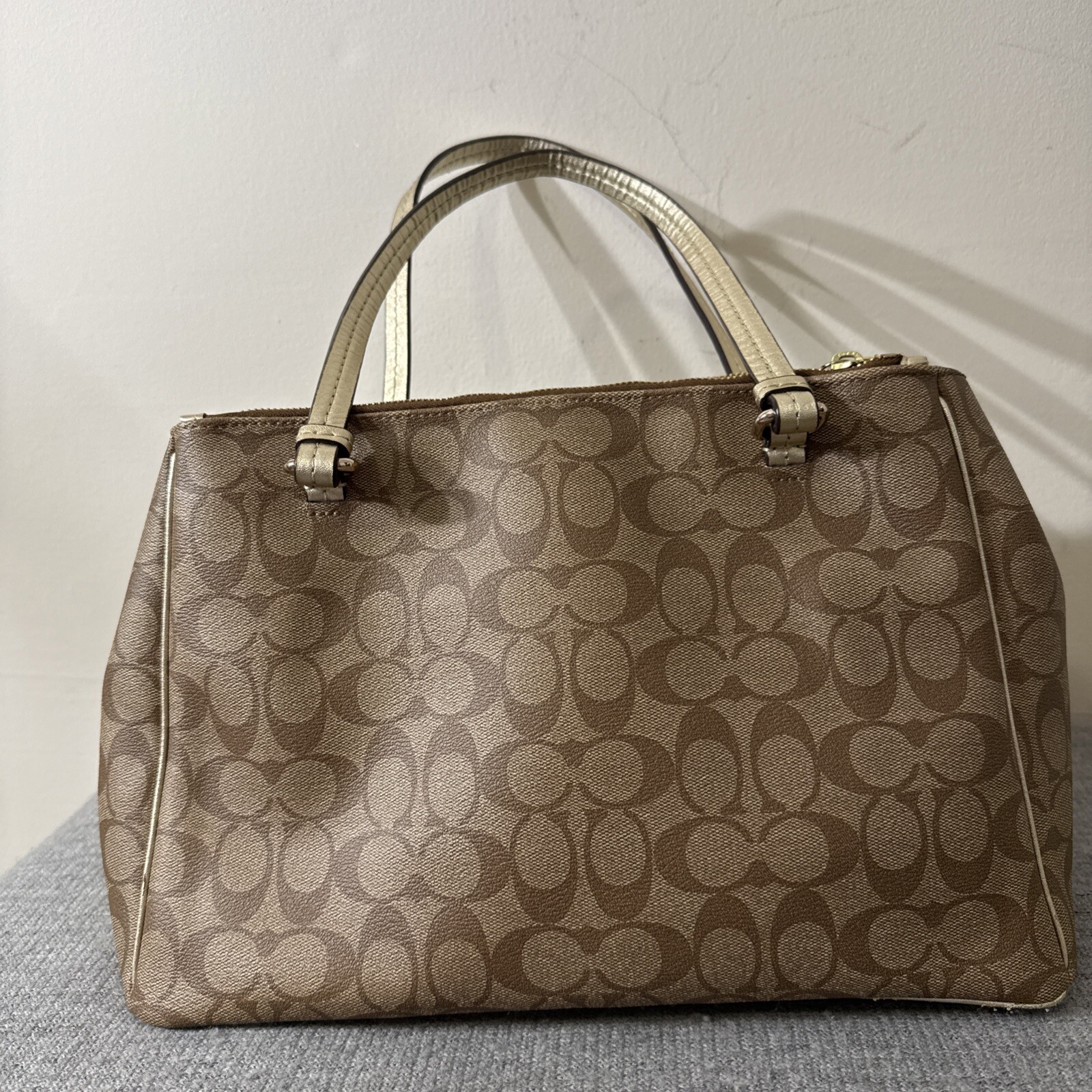 COACH DOUBLE ZIP CARRYALL MONOGRAM - image 6