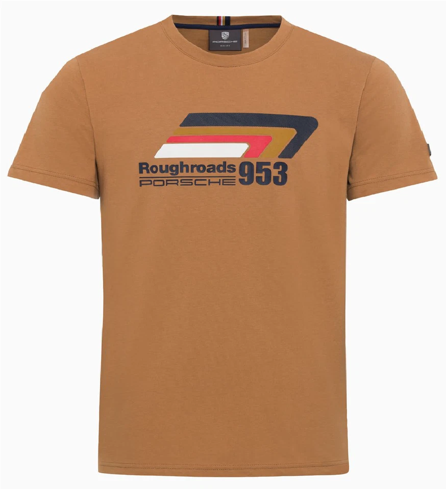 Original Porsche Lifestyle "T-Shirt – #Roughroads Collection" Unisex, camel