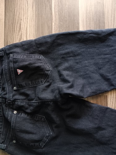 Jeans donna Guess TG 28 (effettiva TG 30X28) Siena curvy fit nero indossato denim - Foto 16 di 17