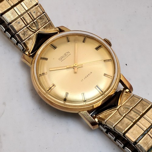 RARE VINTAGE GRUEN PRECISION MECHANICAL HANDWIND SWISS MEN'S WATCH FOR PARTS - Picture 3 of 10