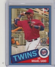 2020 Topps Series 2 Miguel Sano 1985 35th Anniversary Blue Parallel Twins