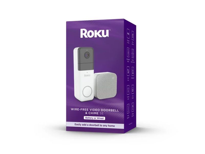 Roku DB1000R WireFree Video Doorbell & Chime SE with Motion & Sound