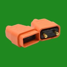 4x 10A Arancione Esterno 2 Pin Cavo Accoppiatore Uomo e Donna Presa Connettore