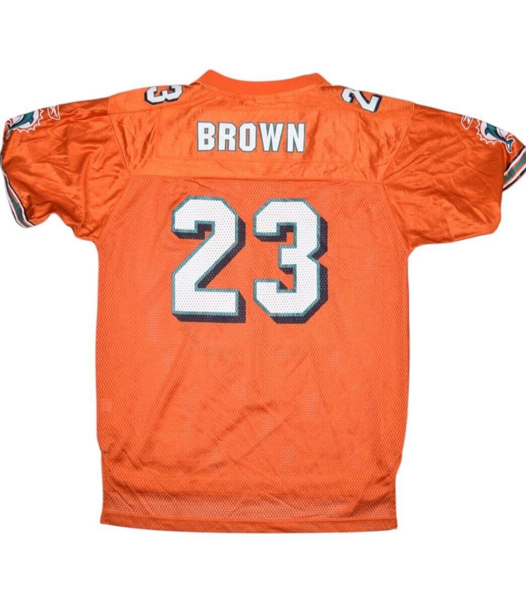 Ronnie Brown Jersey Youth XL Miami Dolphins Orange On Field NFL