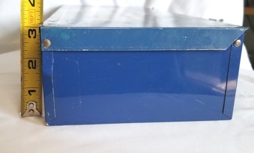 VTG Handy Andy Blue Tin Metal Tool Box Emoty Skil-Craft Corp Chicago IL - Picture 12 of 12