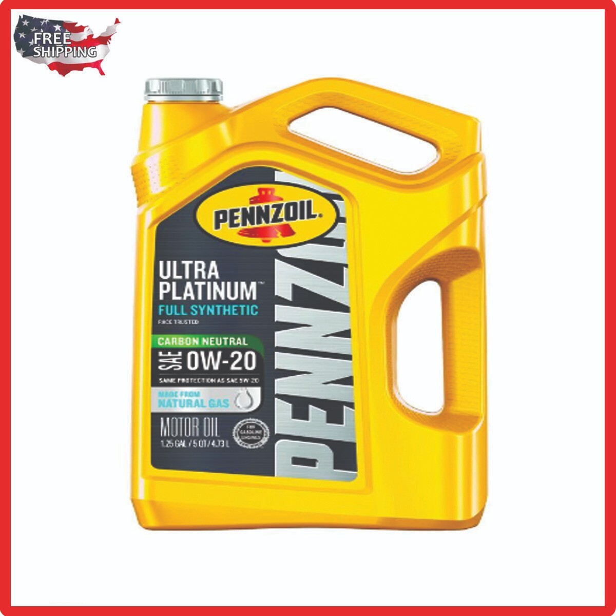 Pennzoil Ultra Platinum Full Synthetic Engine Oil 0W-20 5 Quart