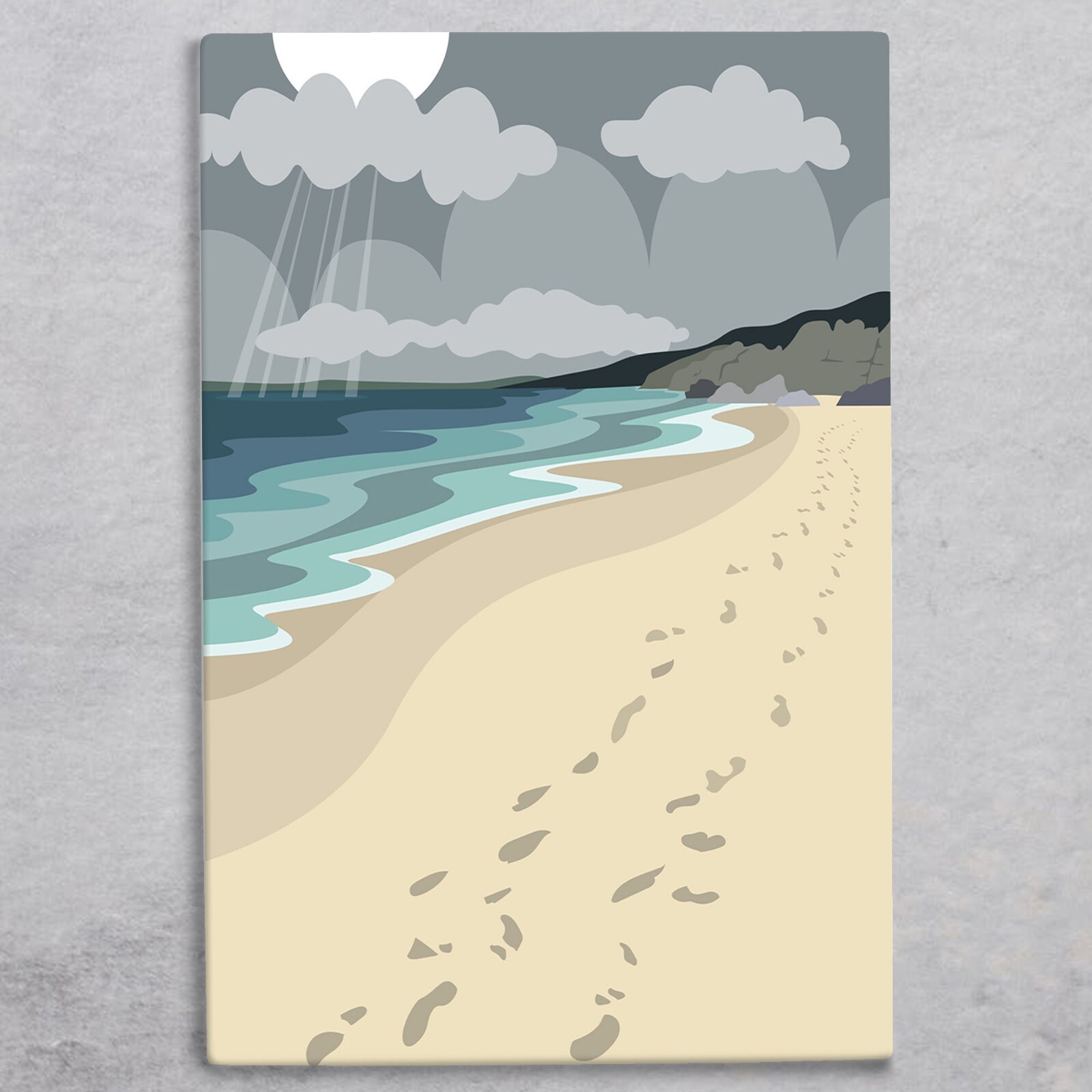 Footprints Ceramic Tile Picture Plaque Sign In Nautical Wall Art Kate Pearson