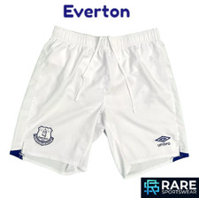 EVERTON 2019-20 WHITE HOME FOOTBALL SHORTS MEDIUM ADULT (MINT)