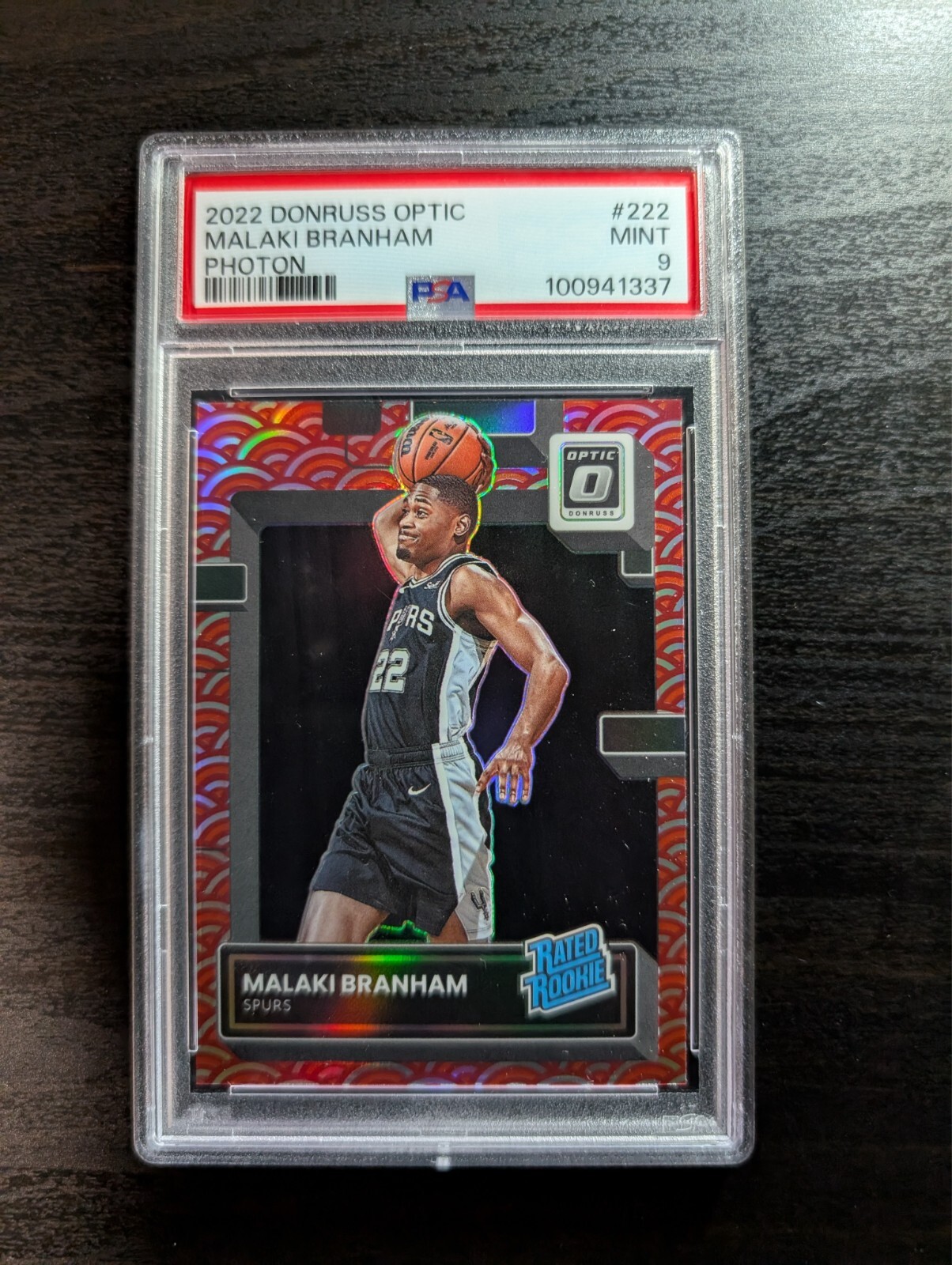 Malaki Branham 2022 Panini Donruss Optic #222 Photon PSA 9