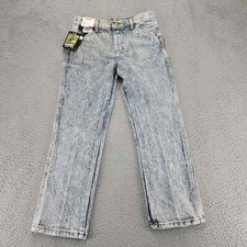 Wrangler Jeans Boys 10 Husky Blue Denim Lava Wash DeadStock Vintage USA Made