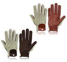 NEW MEN'S DRIVING GLOVES CHAUFFEUR LEATHER DRESS FASHION COTTON MESH SUMMER