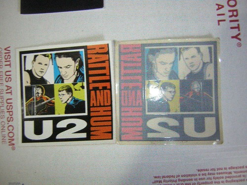 U2 STICKERS RATTLE AND HUM VINTAGE 1988 U2 BUTTON 1992 &UNPUB PHOTOS 1988 LOT 5 - Picture 2 of 5