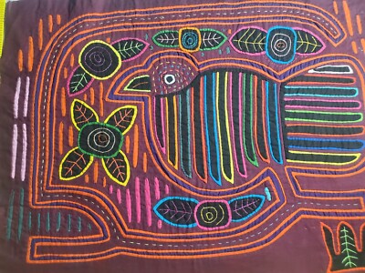 kuna mola panel tribe line unframed vintage Panama 2189 | eBay