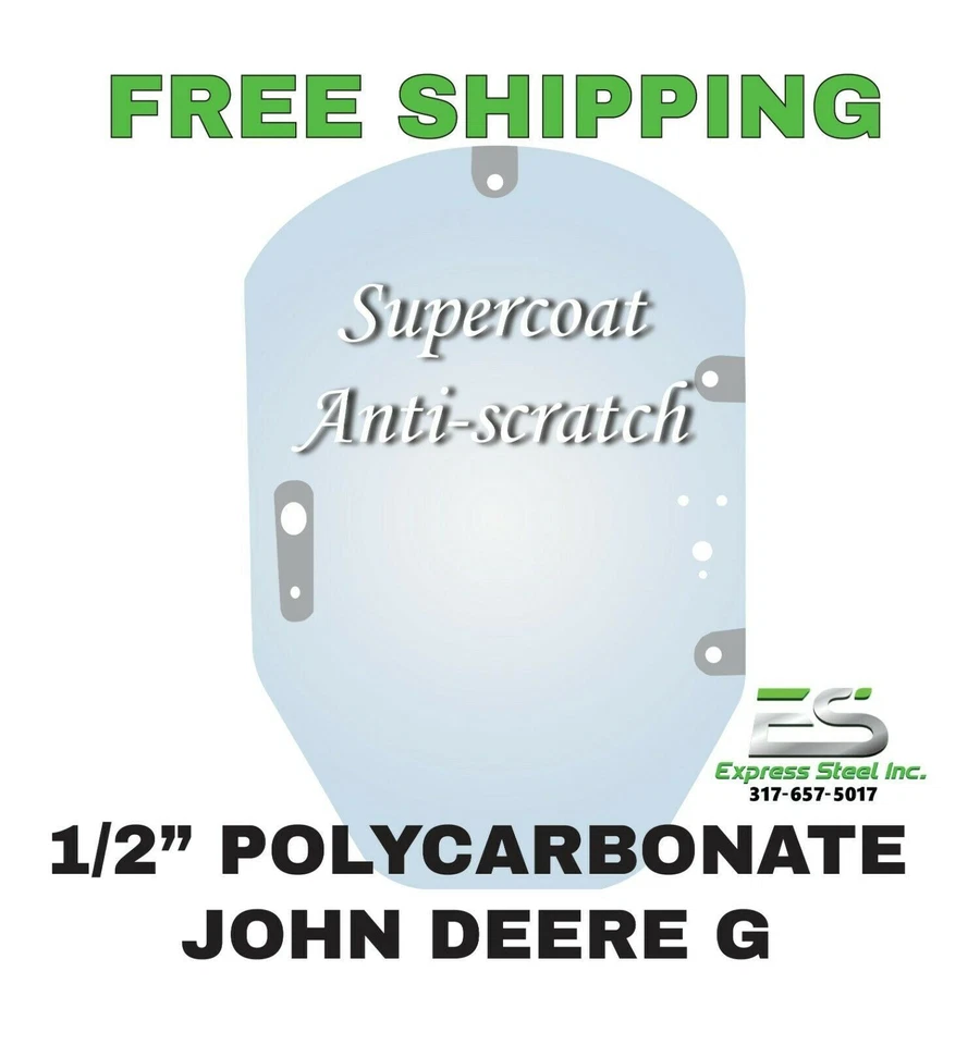 Para-brisa John Deere G 1/2" porta de substituição LEXAN POLICARBONATO - FRETE GRÁTIS - Imagem 3 de 4