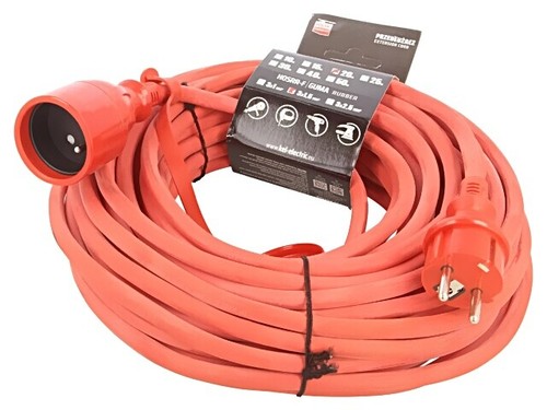 W-97091 Extension Cable Sockets: 1 Rubber Red 3x1.5mm² 20m 16A KEL