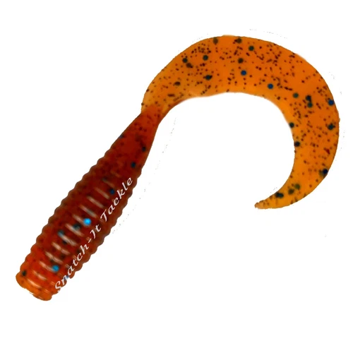 Soft Plastic Fishing Lures TPR ELASTIC Grub Curly TAIL FLATHEAD  Bass Bream Lure