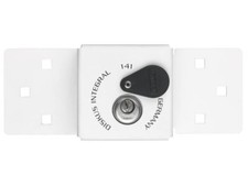 Image of Abus 141/200 Diskus Integral Van Lock White & 26/70mm Diskus Padlock - 50655