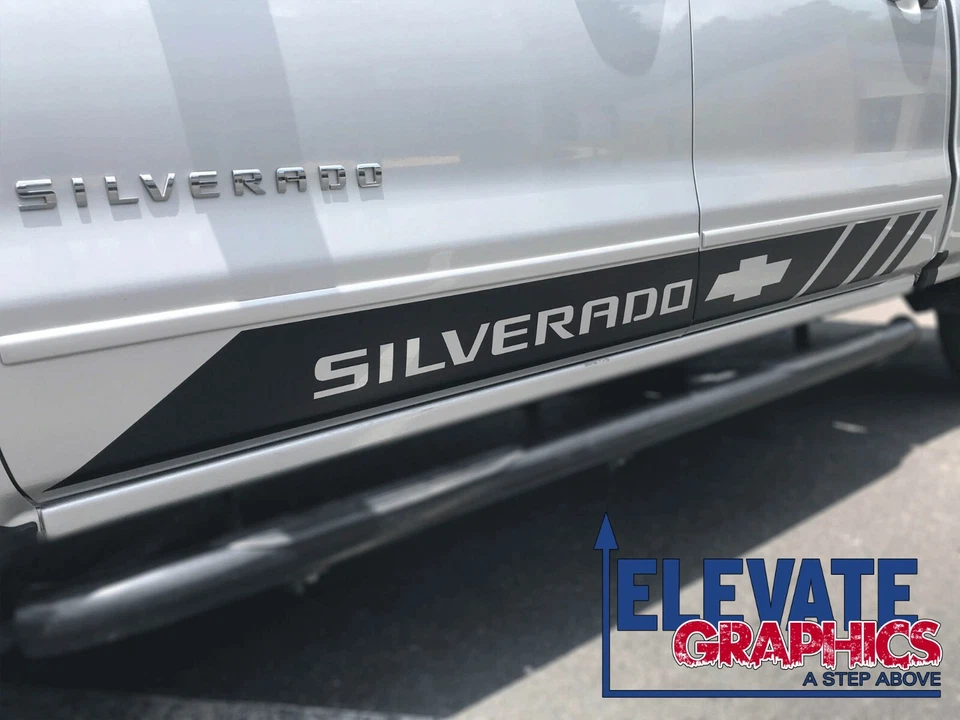 Calcomanías adhesivas de tres rayas de vinilo basculante gráficos para Chevy Silverado 1999-2026 Foto 4 de 4