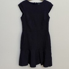 Lauren Ralph Lauren Navy Blue White Classic Polka Dot Swing Dress Women’s Size 8