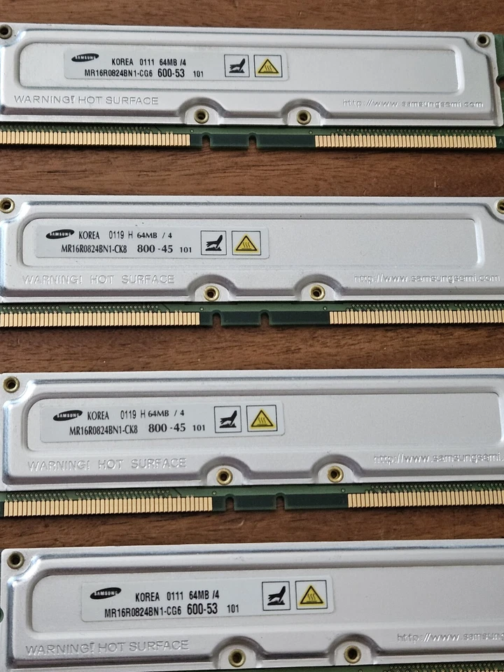 Samsung Lot Of 8 Silver RAM Memory MR16R082GBN1-CK8 2(256) 2(128) & 4(64) A4.3 - Image 4 of 4
