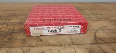 Starrett 666-5 Steel Thickness Feeler Gage Coil, 0.005'' Thickness New