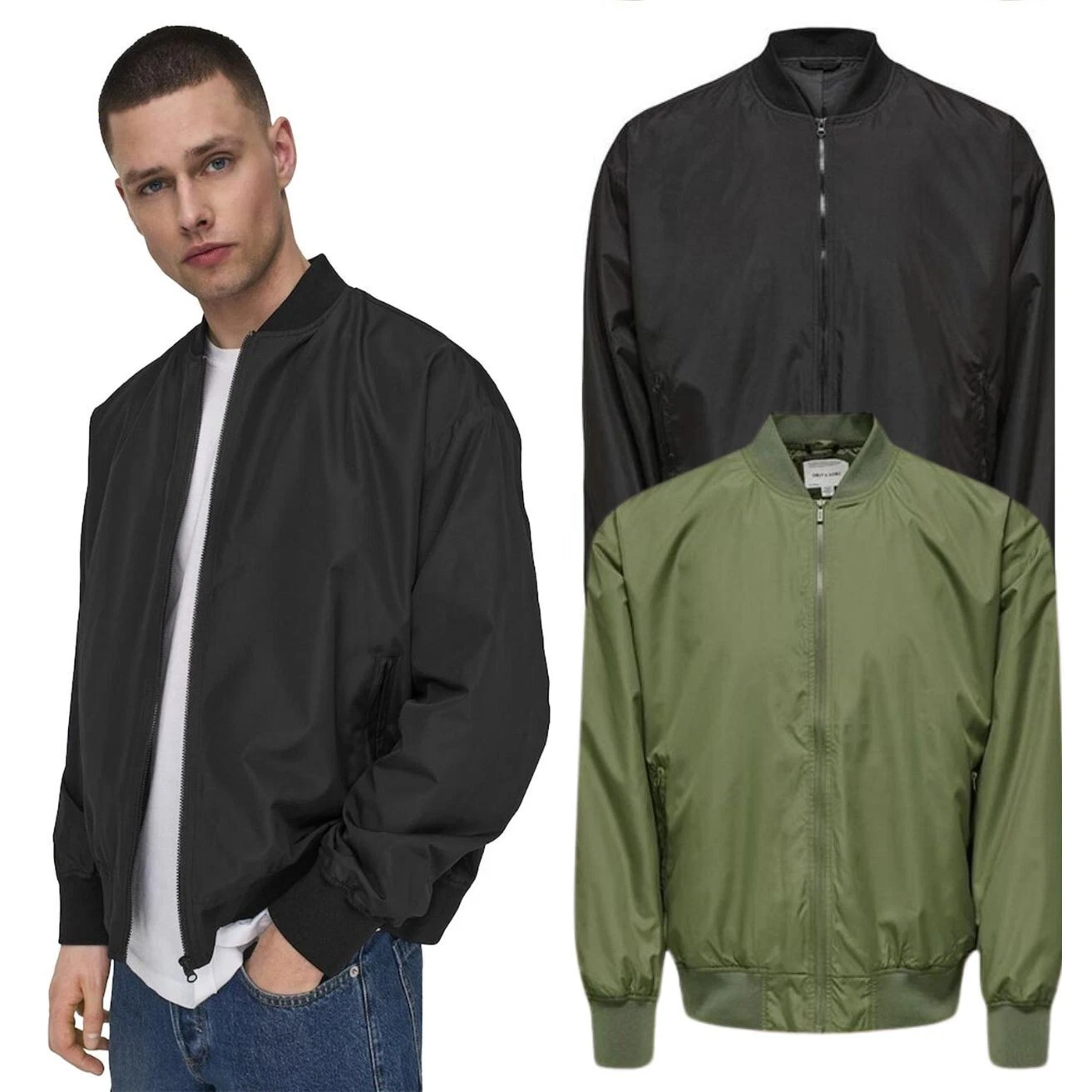Mens Only & Sons Bomber Jacket Lightweight Windbreaker Coat Casual Jacket S-2XL
Opens in a new windo