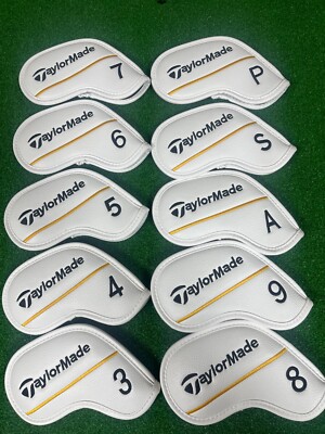 10Pcs TaylorMade Yellow-Line Golf Club Iron Head covers