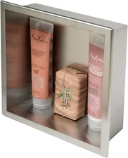 Alfi ABN1212-BSS Recessed Shower Shelf Niche 12" X 12" Brushed Stainless Steel