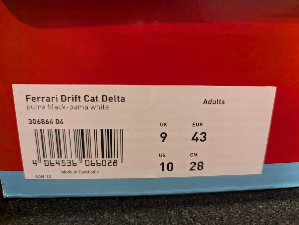 US10 - PUMA Drift Cat x Ferrari Black 306864-04 | eBay