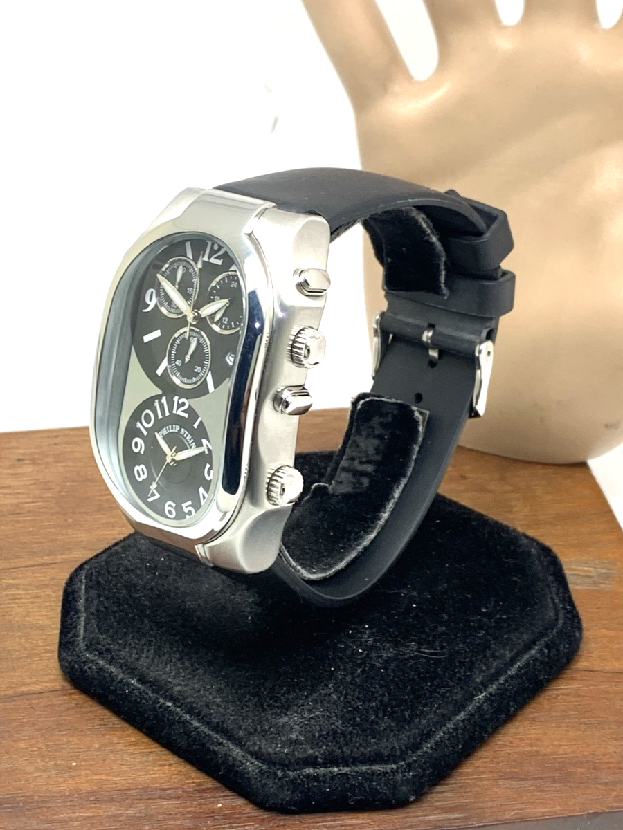 Philip Stein Men's Watch Teslar Quartz Dual Time Chronograph