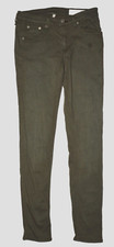RAG  BONE SIZE 27 27WX31L OLIVE GREEN STRETCHY SKINNY JEANS PANTS