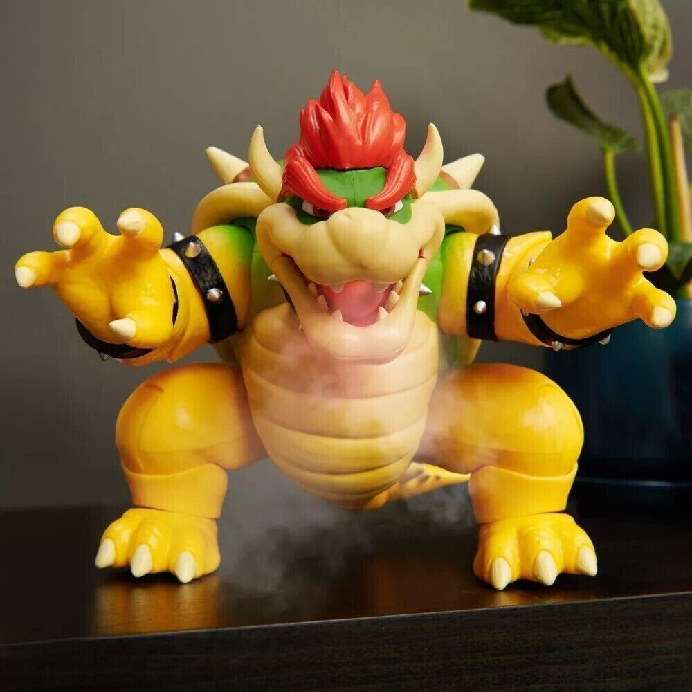 The Super Mario Bros. Movie 7 inch Feature Bowser Action Figure with Fire  Breathing Effects