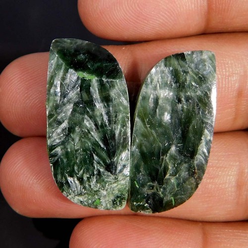 Ciondolo In Serafinite Verde Naturale 23x16x8mm - Cristallo Seraphinite AAAAA, Gioiello In Argento Ovale
