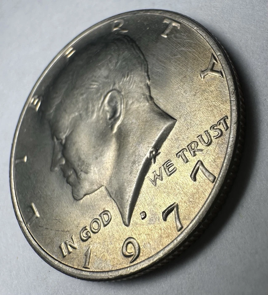 1977-D Kennedy Half Dollar - DDO-002 - Rare Doubled Die Obverse Variety - Image 3 of 4