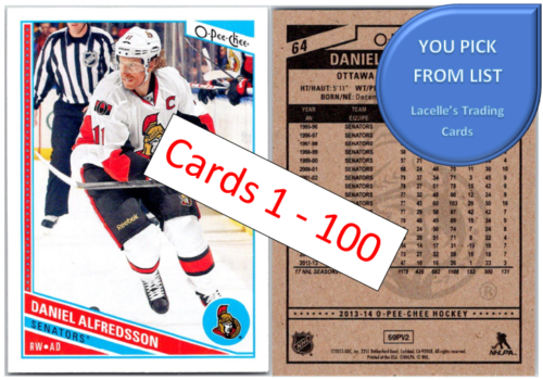 2013-14 O-Pee-Chee OPC NHL cartes de base de hockey (1 - 100) - U-Pick dans la liste - Photo 1 sur 181