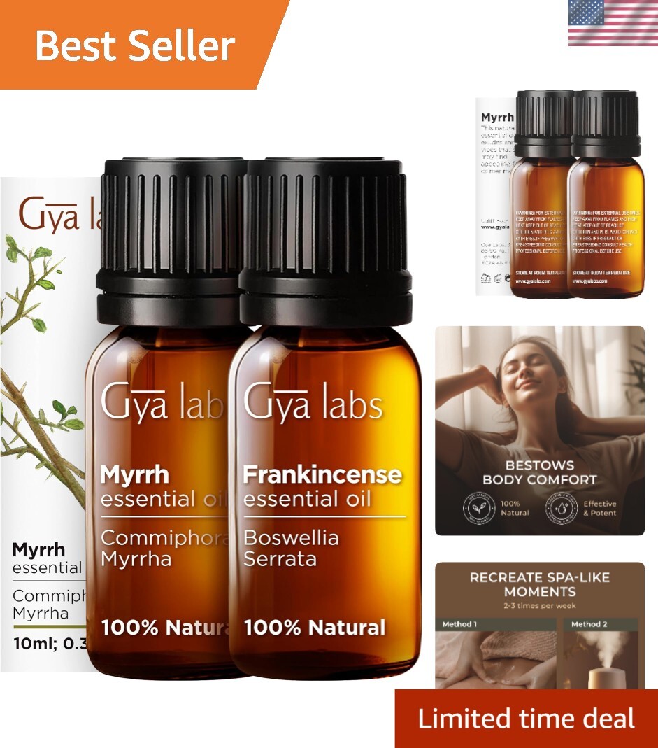 Frankincense Myrrh Essential Oil Blend for Skin & Hair Care - 2 Pack-image