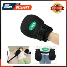 Bed Restraints Dementia Gloves Safety Hand Control Mitts Medical Bondage