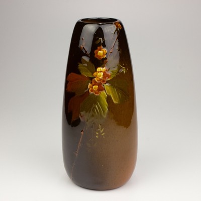 Download Weller Pottery Louwelsa Lamp Shape S6 Brown Standard Glaze Signed Pillsbury Ebay