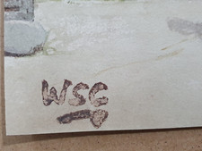 Painting signed WSC classic art Winston Churchil Landscape Not a Print