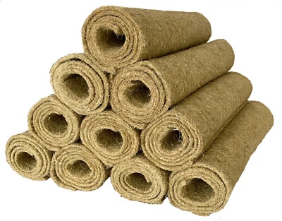 PEMMIPRODUCTS Nager-Teppich aus 100 % Hanf, 40 x 25 cm ca. 10 mm dick, 10er Pack, Hanfmatte