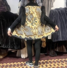 Fuchs Gilet VOSS Soie Noir Veste en Fourrure Réel Fox Volpe